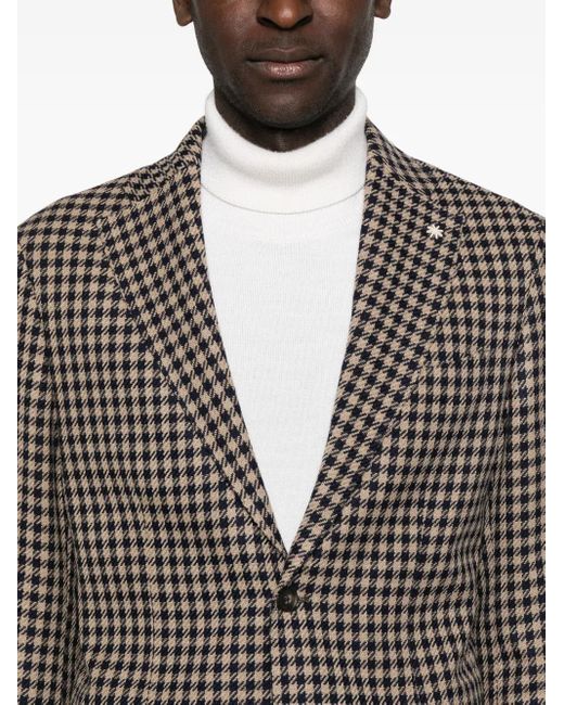 Manuel Ritz Brown Checked Blazer for men