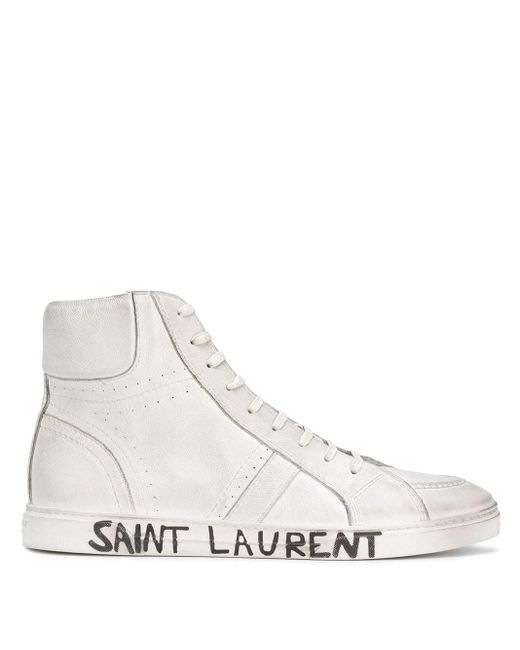 Saint Laurent 'Joe' High-Top-Sneakers in Weiß für Herren | Lyst DE