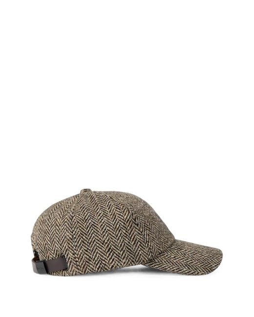 Paul Smith Brown Wool Tweed Cap for men