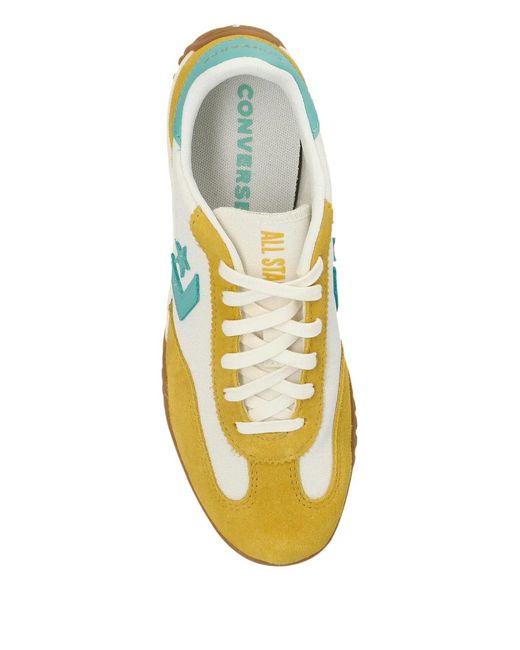 Converse Yellow Run Star Suede Sneakers