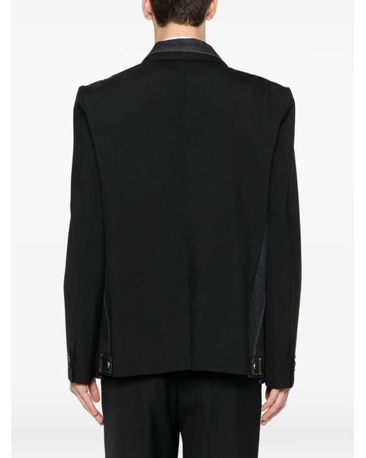 Sacai Black Collared Jacket for men