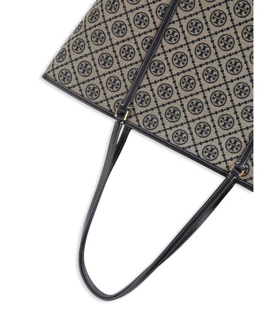 Tory Burch Gray T Monogram Tote Bag