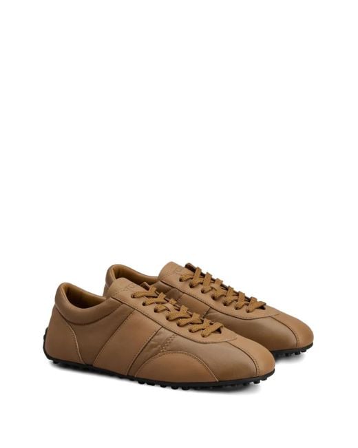 Tod's Brown Leather Strap Trainers for men