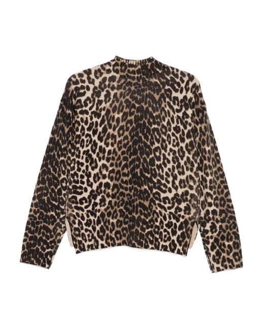 Seventy Black Leopard-Print Sweater