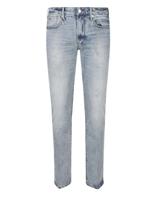 Emporio Armani Asv J06 Jeans Met Vervaagd Effect in het Blue voor heren