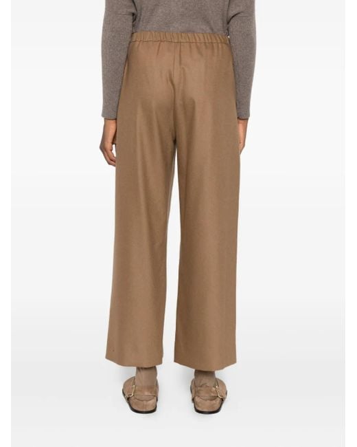 Max Mara Brown Drawstring-Waist Trousers
