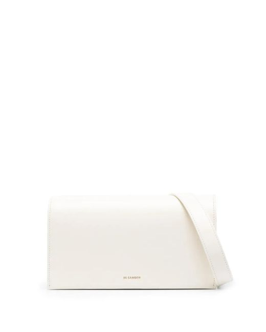 Jil Sander White All-Day Leather Shoulder Bag