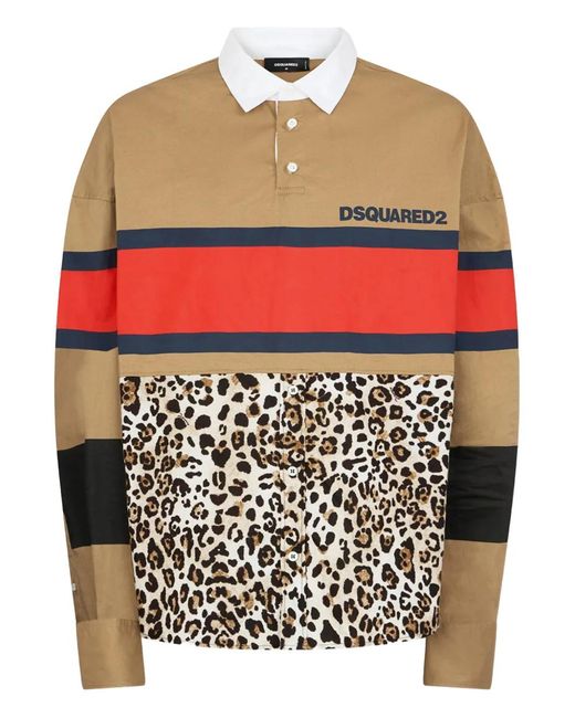 DSquared² Red Wild2 Rugby Shirt for men