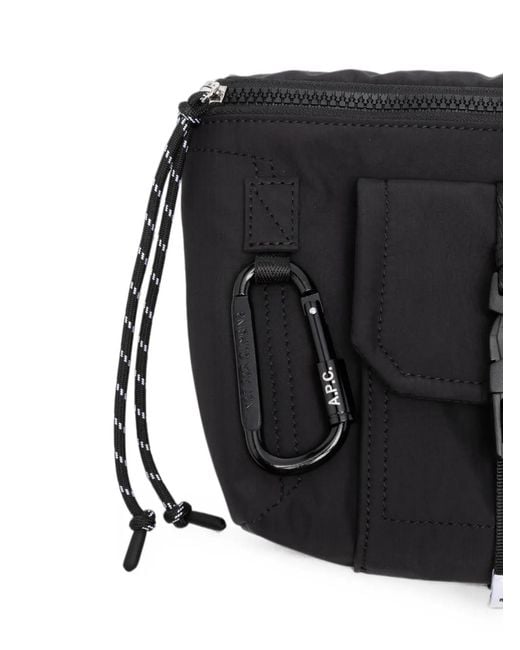 A.P.C. Black Buckle-Fastening Belt Bag for men