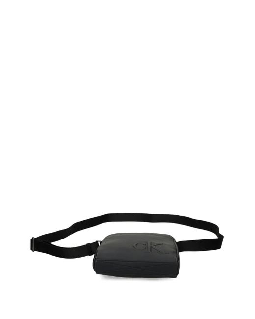 Calvin Klein Black Logo Strap Messenger Bag for men