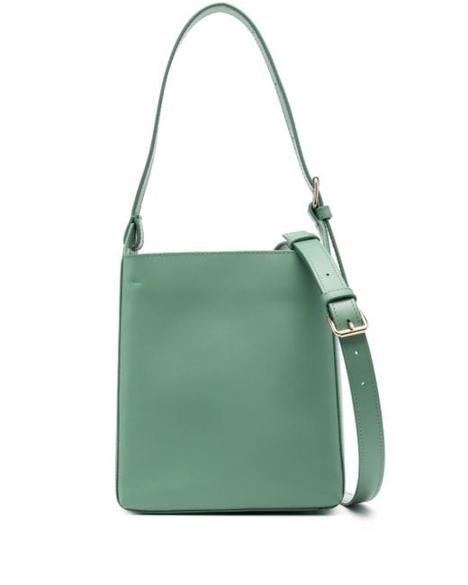 A.P.C. Green Smooth Leather Shoulder Bag