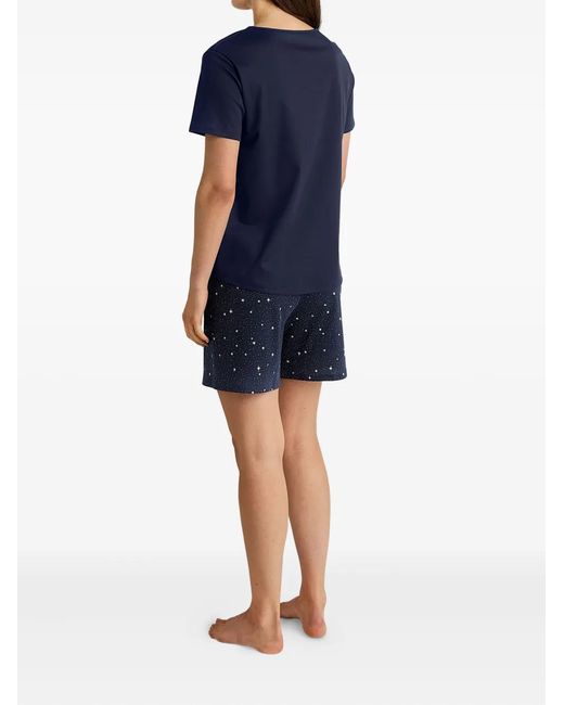 Calida Blue Pocket Star-Print Pyjamas