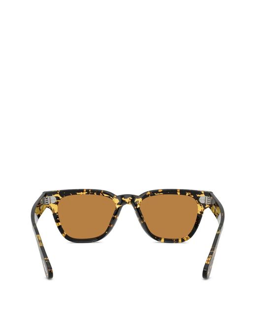 Oliver Peoples Black Rueny Square Tortoiseshell Sunglasses
