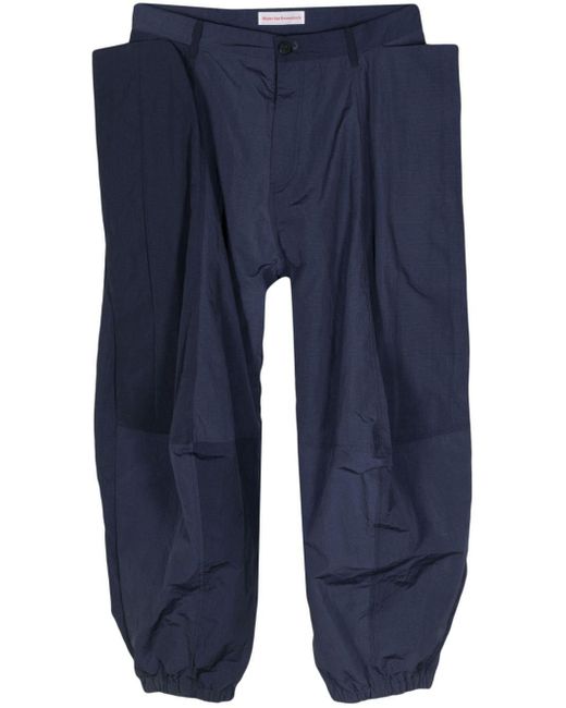 Walter Van Beirendonck Blue Tapered-leg Cargo Trousers for men
