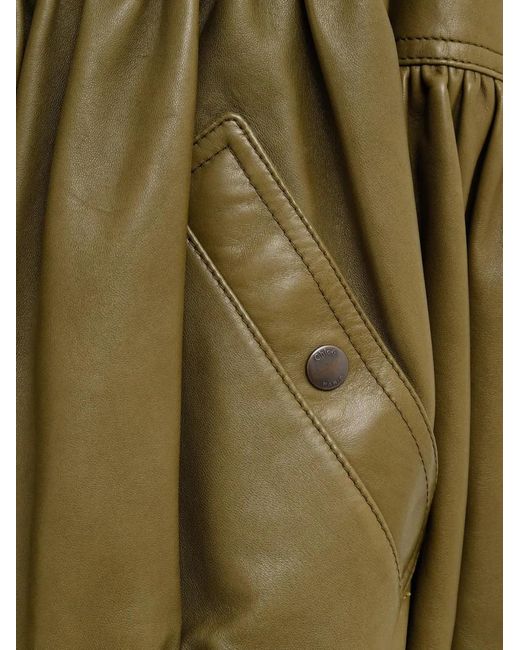 Chloé Green Belted Gathered Jacket