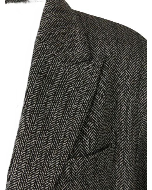 DSquared² Black Herringbone-Pattern Blazer for men