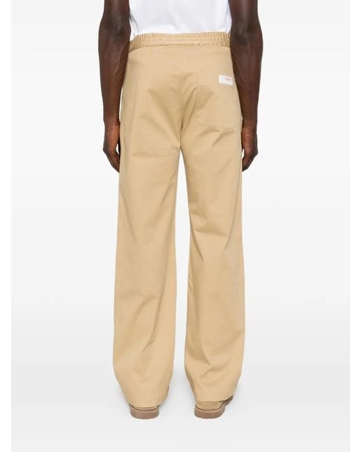 Fiorucci White Drawstring Buttoned Trousers for men