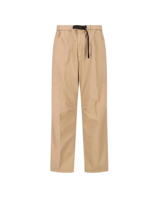 White Sand Natural Drawstring Trousers for men