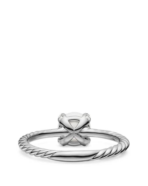 David Yurman White Pearl Classics Pearl And Diamond Ring