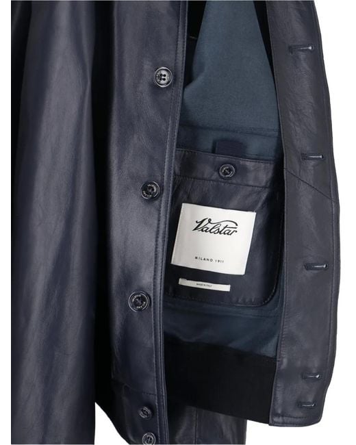 Chaqueta De Piel Con Botones Valstar de hombre de color Blue