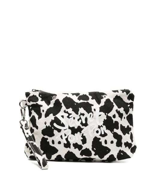 Secret Pon-pon Black City Clutch Bag