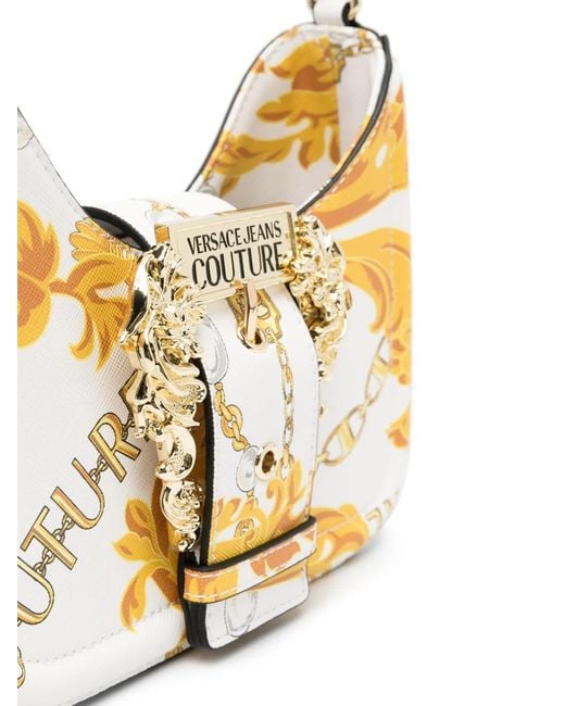 Versace Jeans Couture Metallic Chain Couture Faux-Leather Shoulder Bag