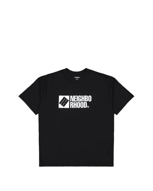 Neighborhood Black Logo-Print T-Shirt for men
