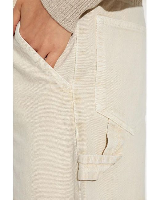 Isabel Marant Natural Solene Wide-Leg Jeans