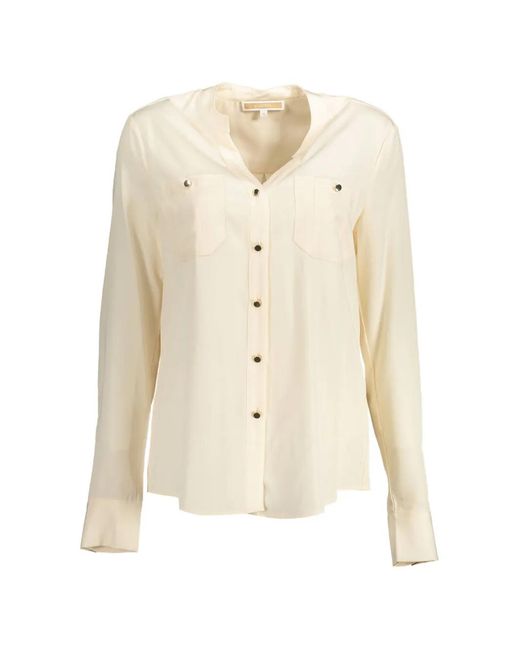 Kocca White V-Neck Blouse