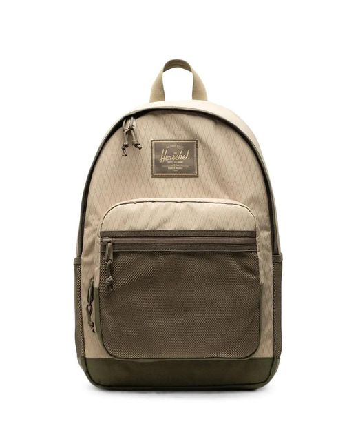 Herschel Supply Co. Green Kaine 28L Logo-Patch Mesh-Pocket Backpack