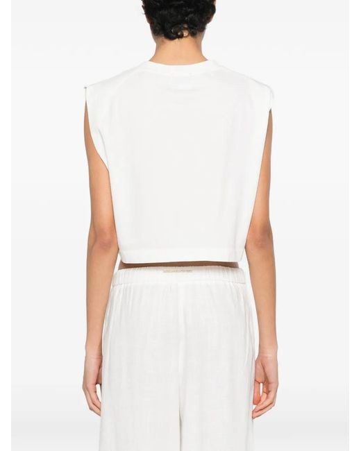 Forte_forte White Embroidered T-Shirt