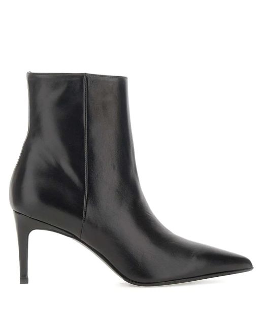 Sergio Levantesi Black Pointed-Toe Ankle Boots