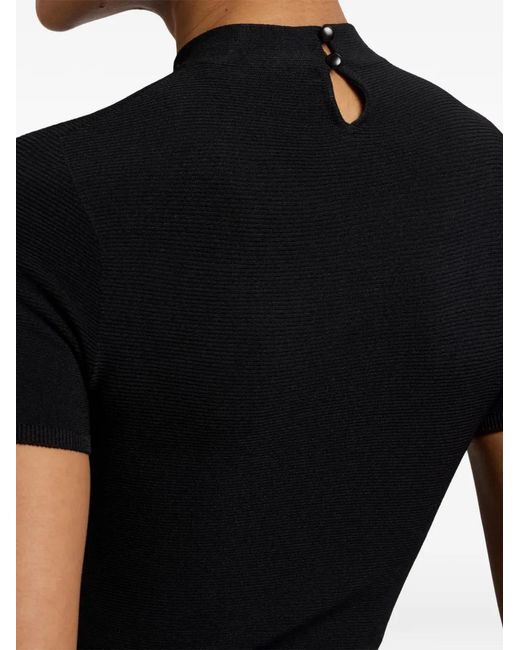 Ralph Lauren Black Short-Sleeve Knitted Top
