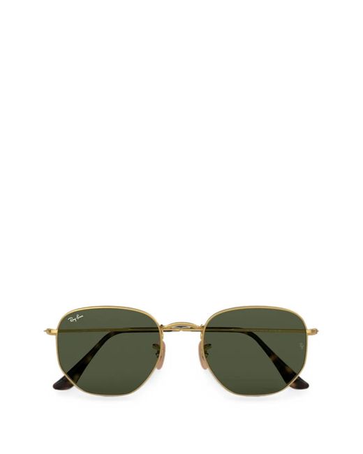 Ray-Ban Green Hexagon Flat Sunglasses
