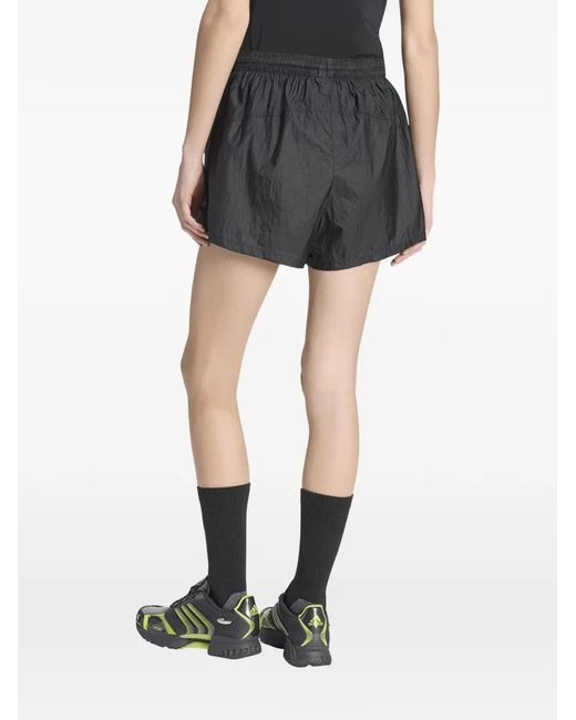 Adidas Black Equipment Logo-Patch Shorts