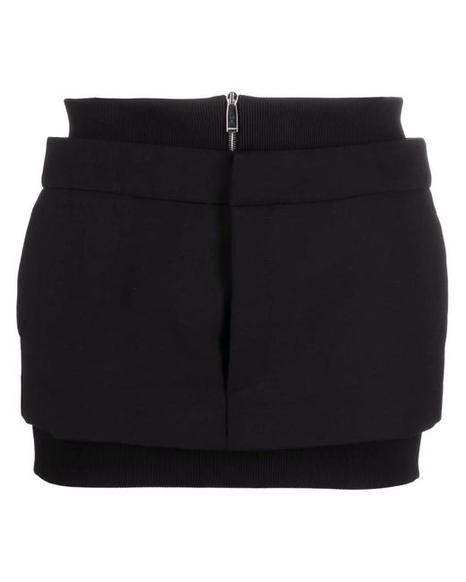 Off-White c/o Virgil Abloh Black Ribbed-band Miniskirt