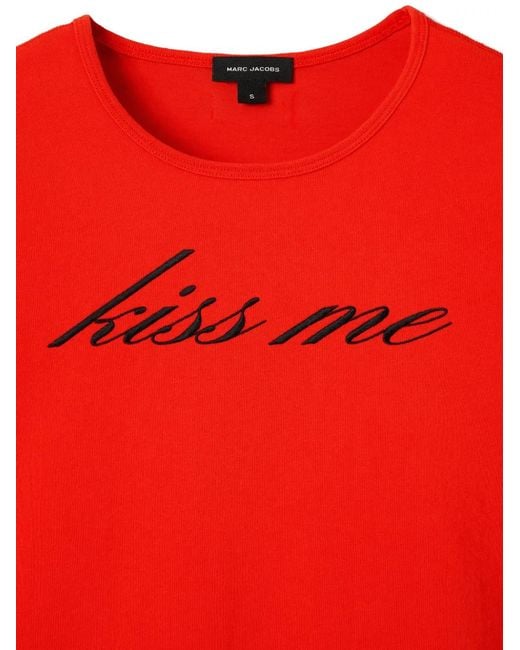Marc Jacobs Red Round-Neck Short-Sleeve T-Shirt