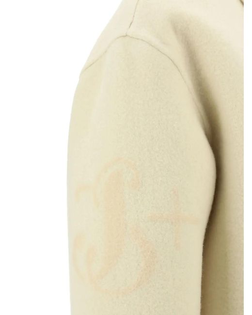 Jil Sander Natural Logo-Jacquard Jacket