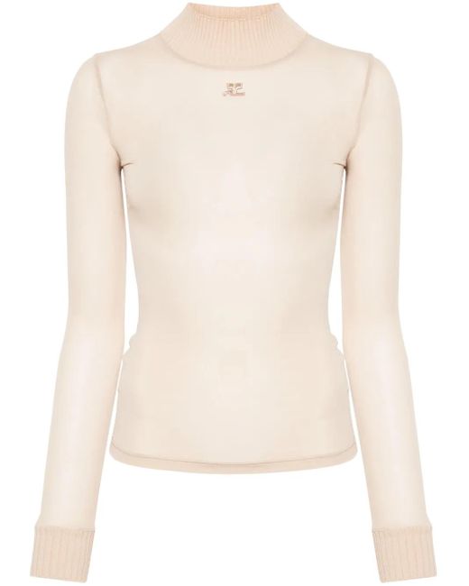 Courreges Natural Reedition Mesh Top