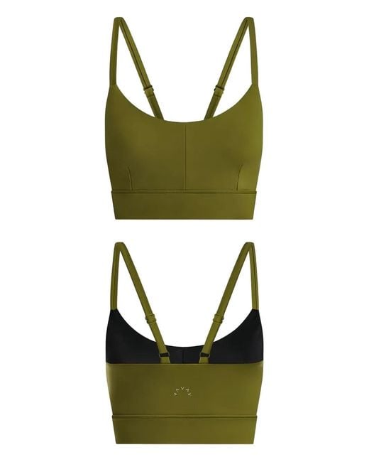 Varley Green Scoop-Neck Bra