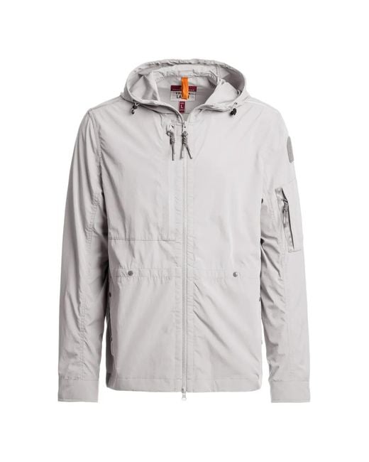 Parajumpers Gray Hooded Zip-Up Jacket for men