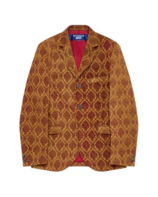 Junya Watanabe Brown Printed Single-Breasted Blazer for men