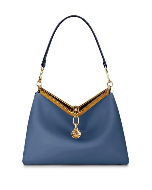 Etro Blue Medium Vela Shoulder Bag