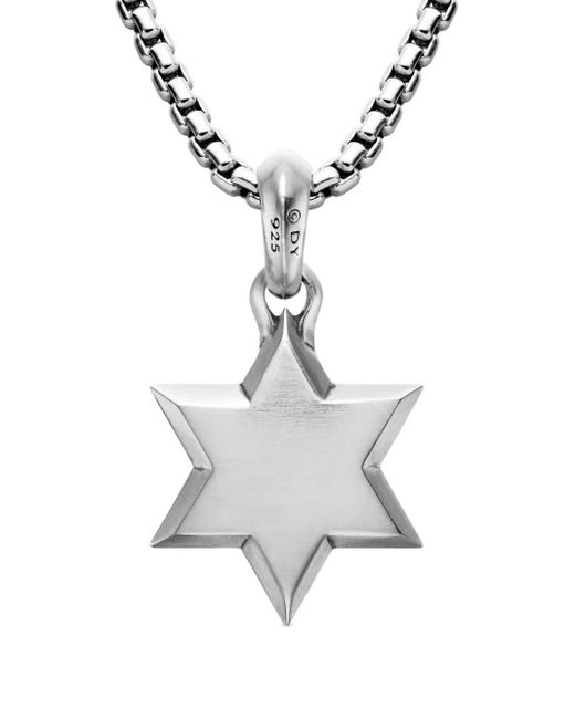 メンズ David Yurman Star Of David チャーム スターリングシルバー White