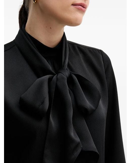 MARC AUREL Black Bow Midi Dress