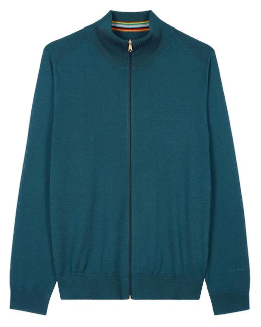 メンズ Paul Smith メリノウール カーディガン Green