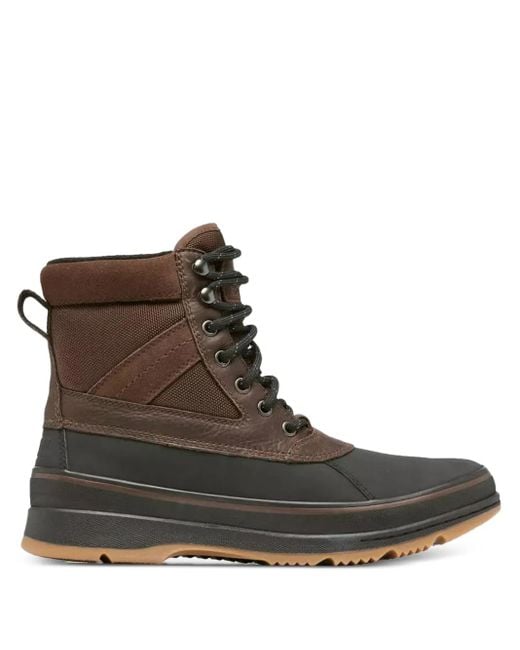 Sorel Brown Lace-Up Leather Boots