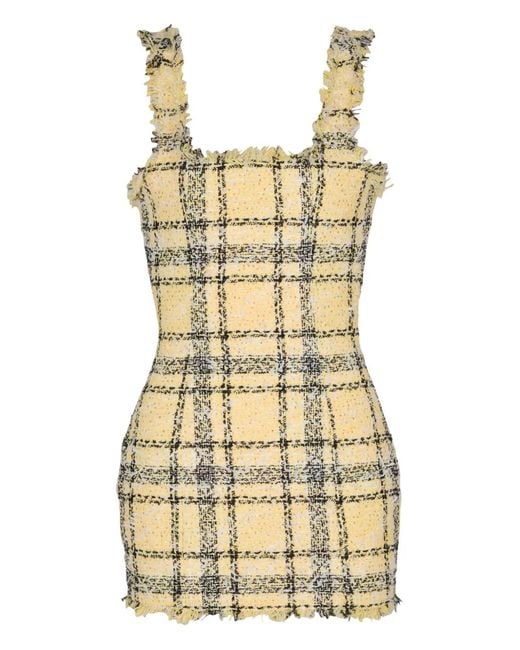 Balmain Metallic Minikleid aus Tweed