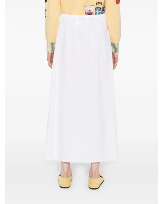 Matteau White Organic Cotton Skirt