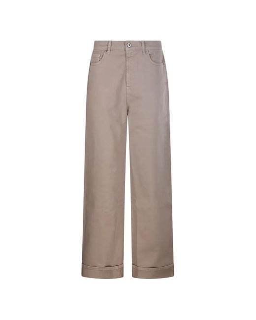 P.A.R.O.S.H. Natural Turn-Up Cuff Trousers
